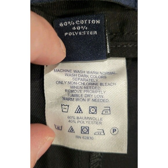 Lands End Traditional Fit Dress Pants Black Mens 46 x 28 Flat Front Career Event - Picture 8 of 8